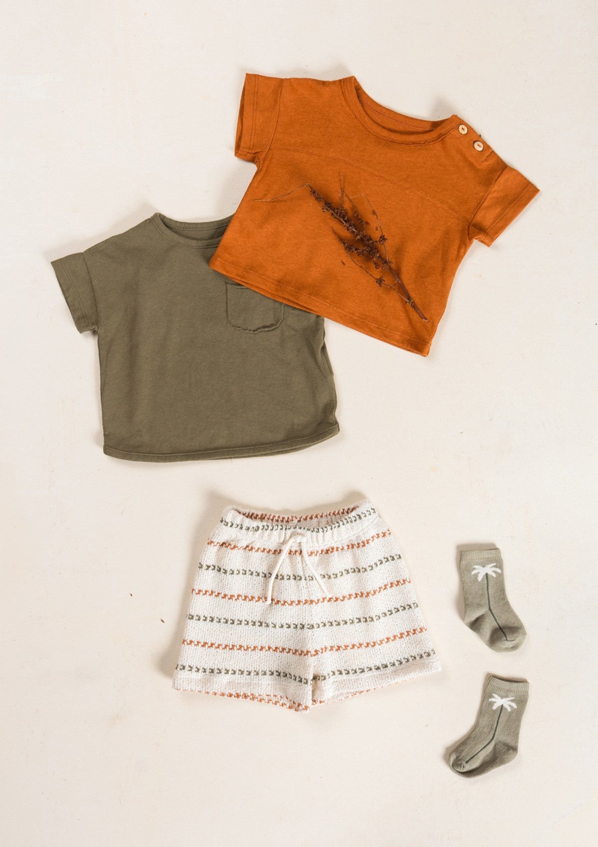 Calção de malha com estampado de riscas - PLAYUP