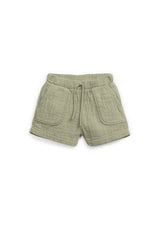 Shorts with elastic waist and decorative drawstring | Textile Art - PLAYUP