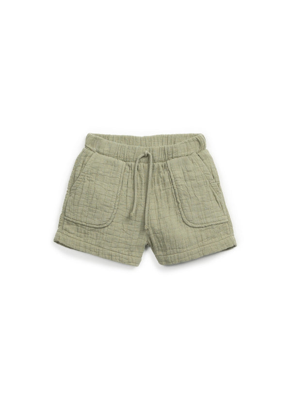 Shorts with elastic waist and decorative drawstring | Textile Art - PLAYUP