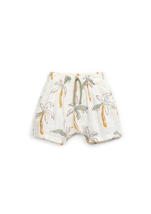 Shorts with palm trees print | Textile Art - PLAYUP