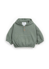 Jersey sweater with kangaroo pocket | Wooden Memories - PLAYUP