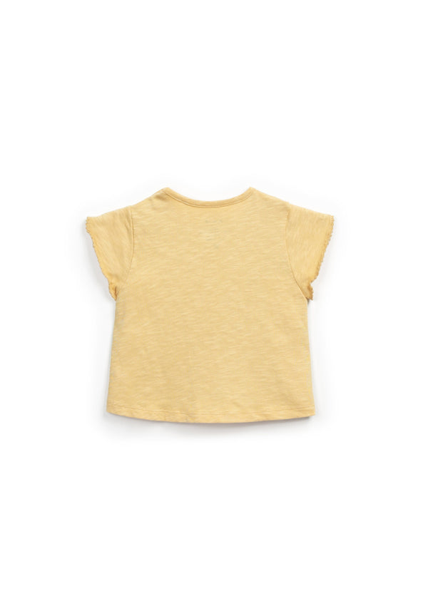 Organic cotton T-shirt with shoulder buttons | Textile Art - PLAYUP