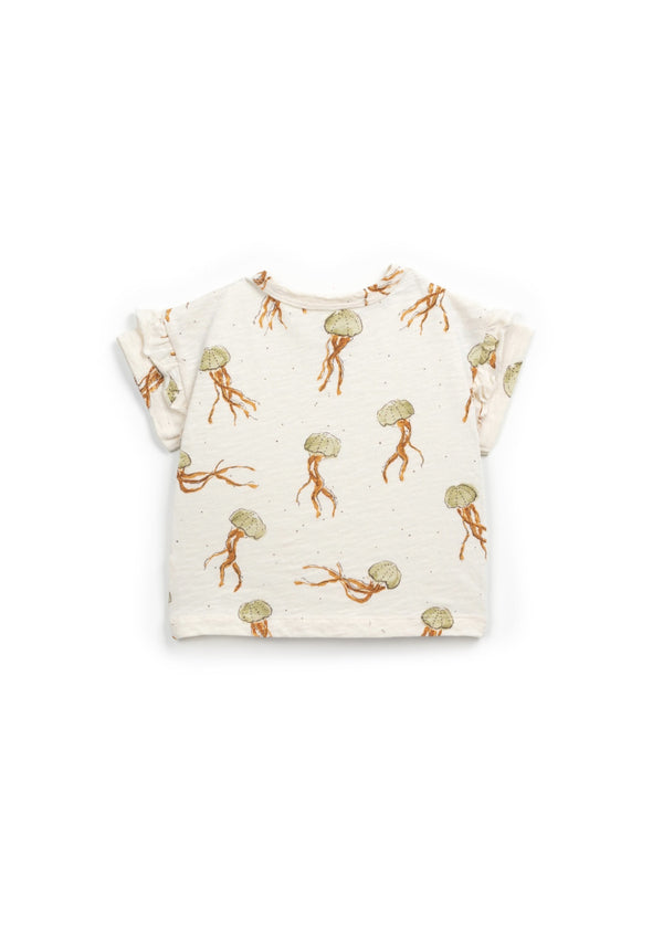T-shirt with jellyfish print | Textile Art - PLAYUP