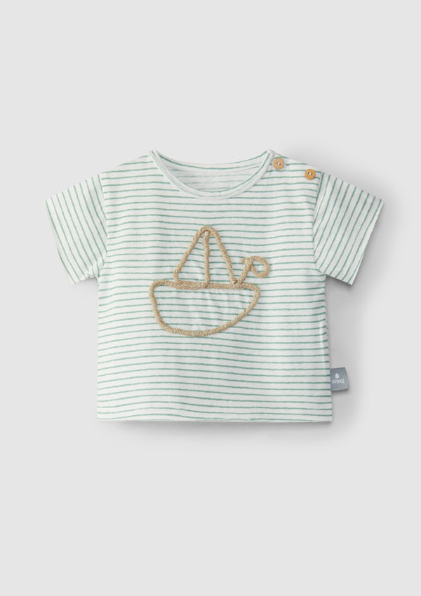 Embroidered T-Shirt with drawstring - SNUG