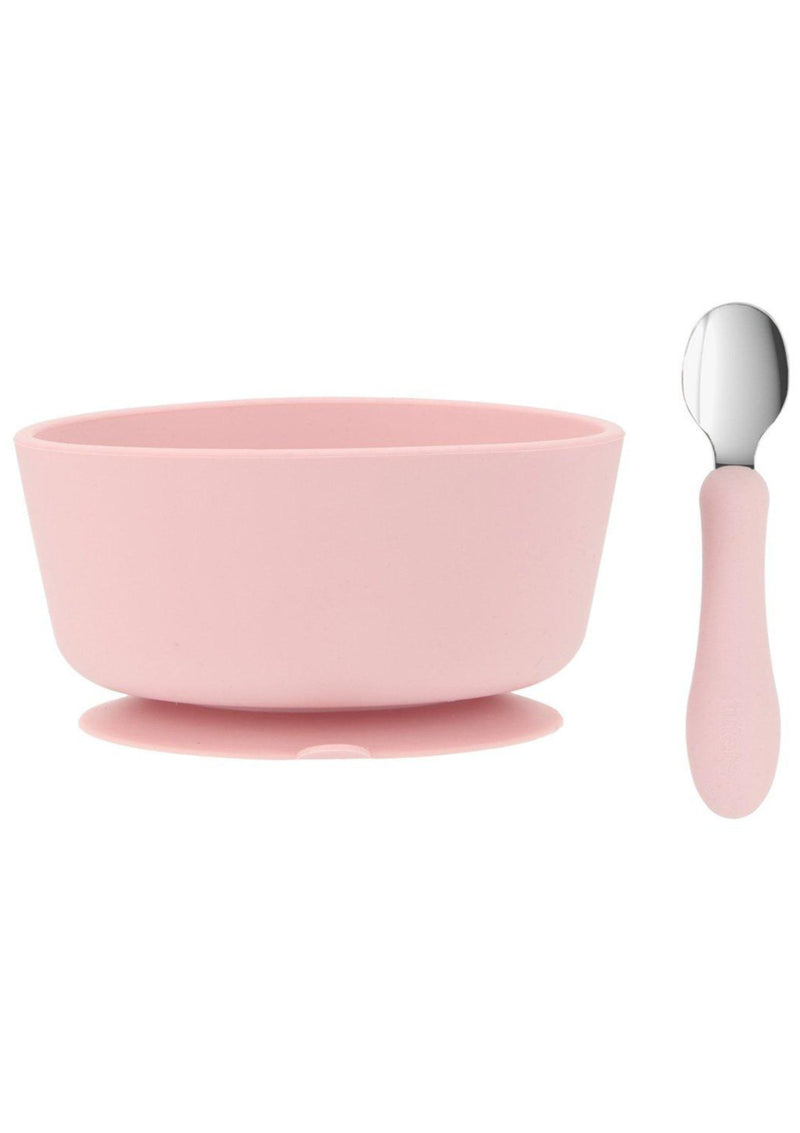 Silicone bowl + steel spoon