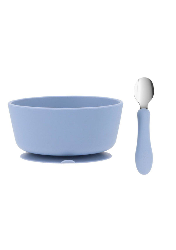 Silicone bowl + steel spoon