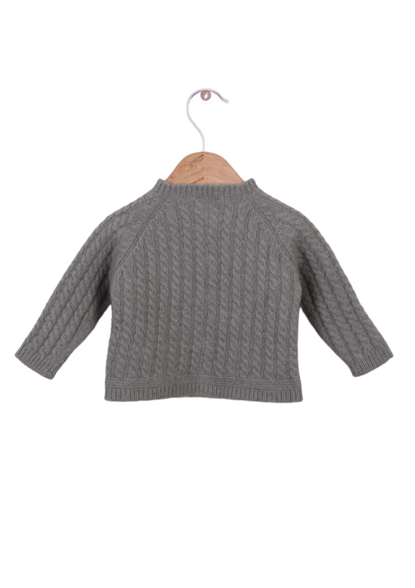 Long-sleeved cable knit cardigan | LOVING WINTER - WEDOBLE