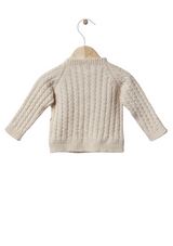 Long-sleeved cable knit cardigan | LOVING WINTER - WEDOBLE