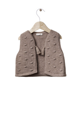 Vest for baby knitted in wool | WINTER LOVE - WEDOBLE