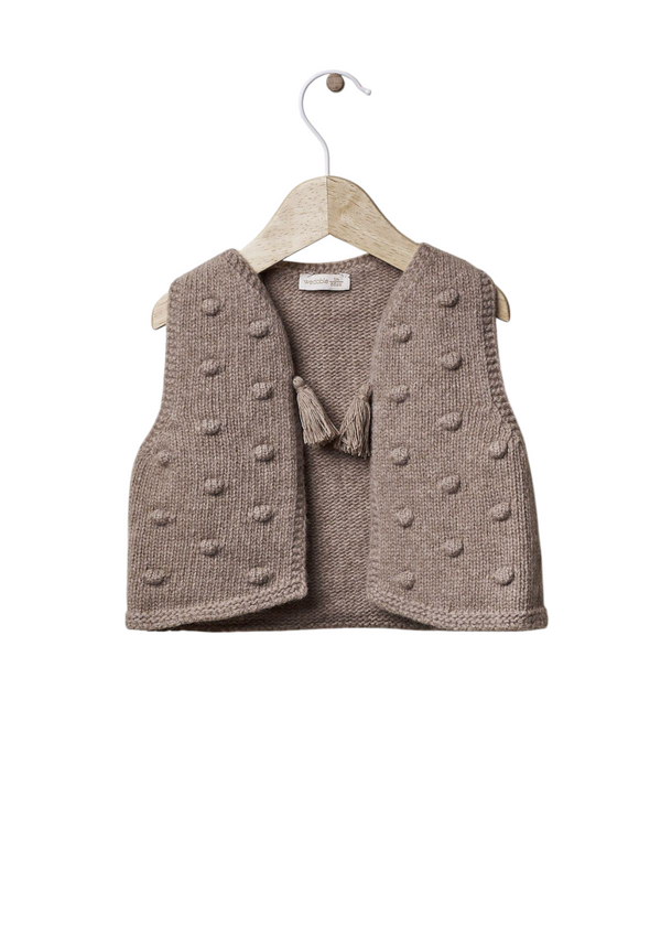 Vest for baby knitted in wool | WINTER LOVE - WEDOBLE