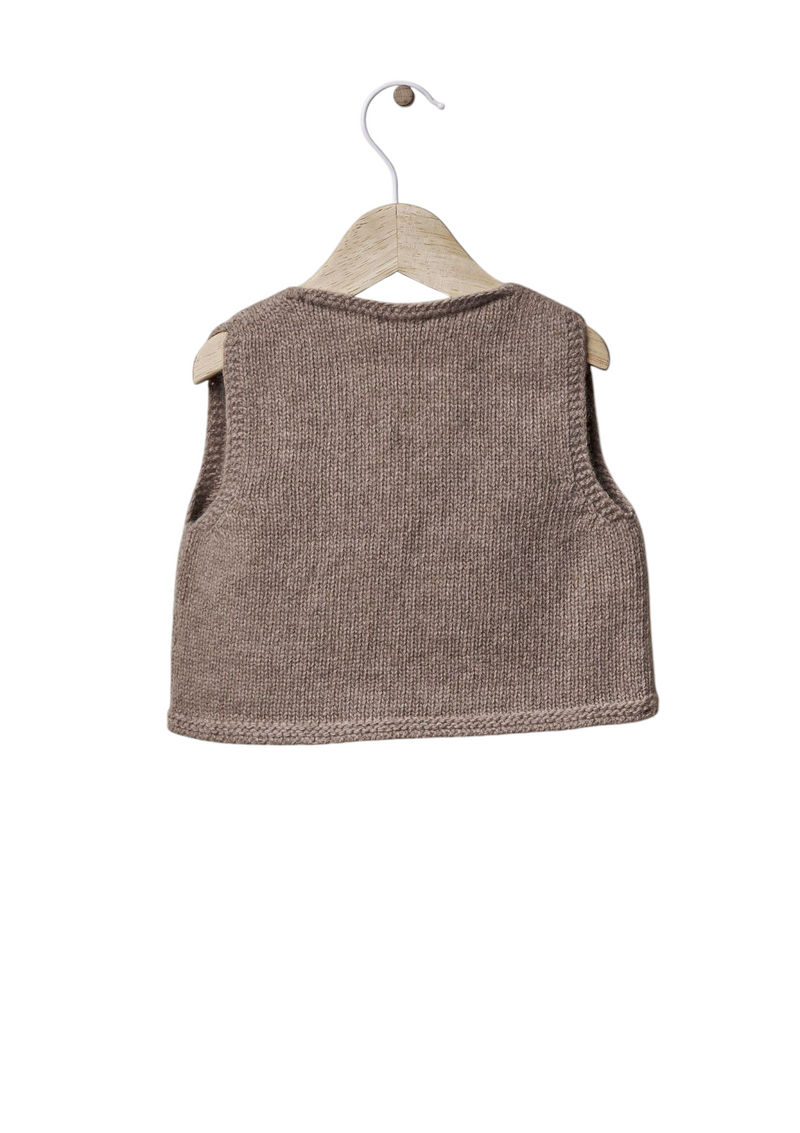 Vest for baby knitted in wool | WINTER LOVE - WEDOBLE