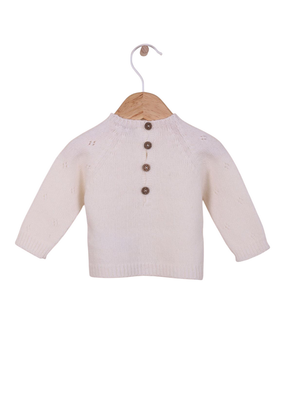 Sweater knitted in wool | TONES OF GARDENS IN WINTER - WEDOBLE