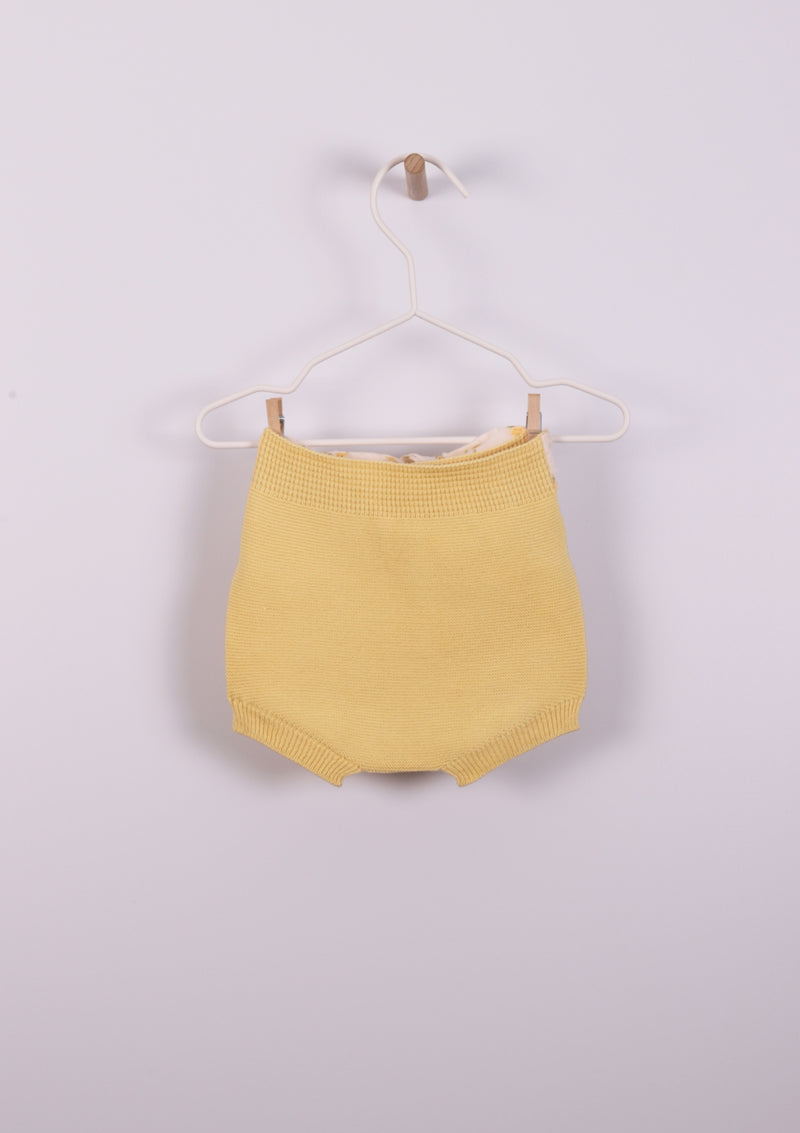 Bow-detailed bloomer knitted in organic cotton | SUMMER IN THE VILLAGE - WEDOBLE