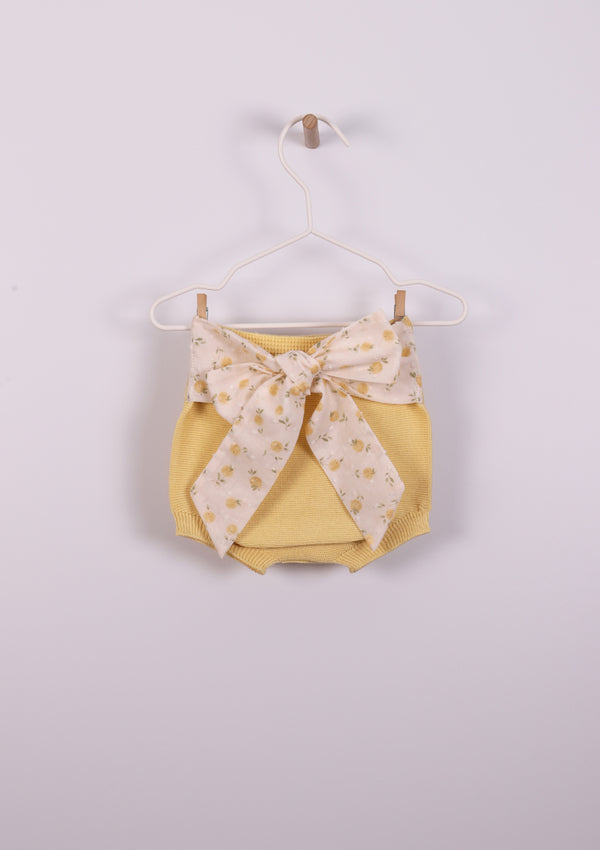 Bow-detailed bloomer knitted in organic cotton | SUMMER IN THE VILLAGE - WEDOBLE