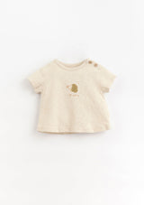 T-shirt in with mixture of organic cotton and linen | Organic Care - PLAYUP