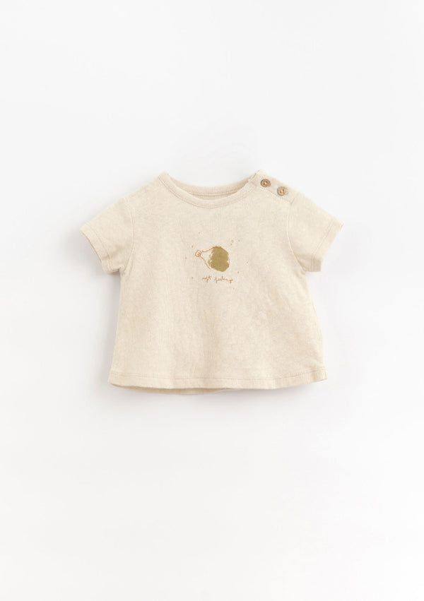 T-shirt in with mixture of organic cotton and linen | Organic Care - PLAYUP