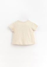 T-shirt in with mixture of organic cotton and linen | Organic Care - PLAYUP