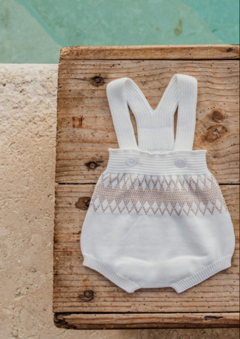 Shoulder straps shortie knitted in organic cotton | MOTHER'S LOVE - WEDOBLE