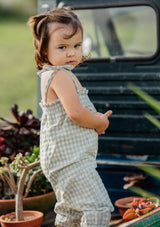 Dungarees in vichy plaid fabric | A GARDEN IN THE FOREST - WEDOBLE