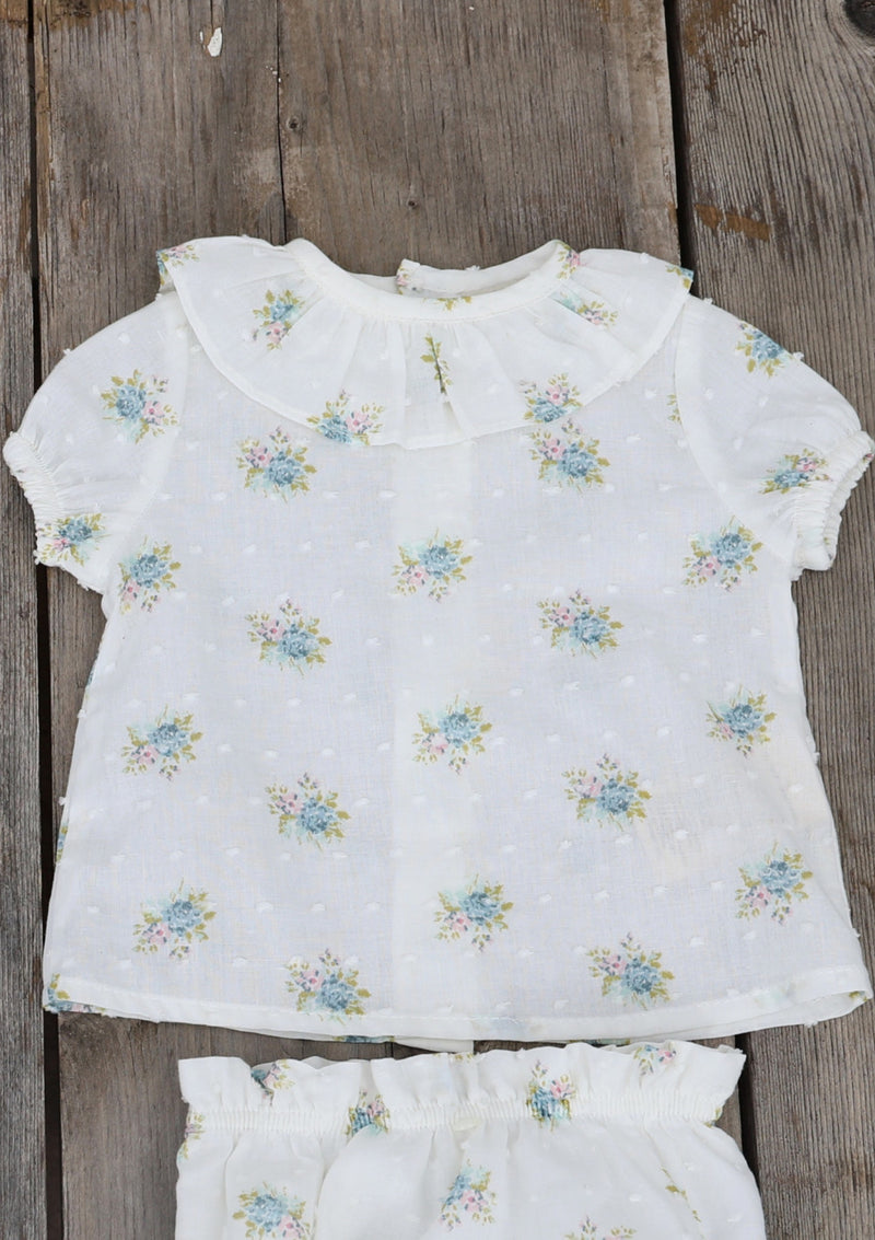 Blusa em tecido florido de aldogão | LITTLE LOVE