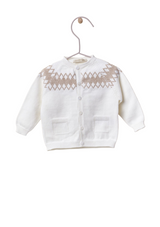 Cardigan knitted in organic cotton | MOTHER'S LOVE - WEDOBLE