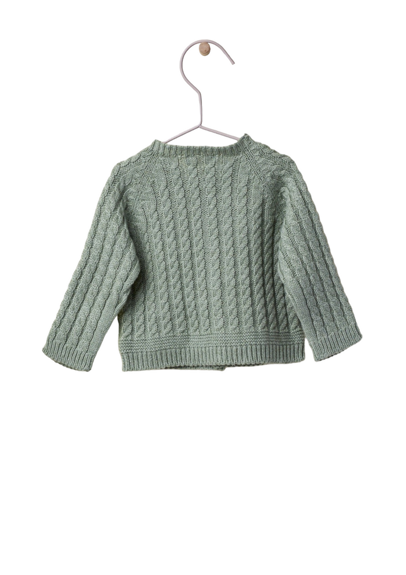 Cardigan knitted in cotton | A GARDEN IN THE FOREST - WEDOBLE