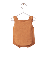 Shoulder straps shortie knitted in cotton | NAMIB DESERT - WEDOBLE