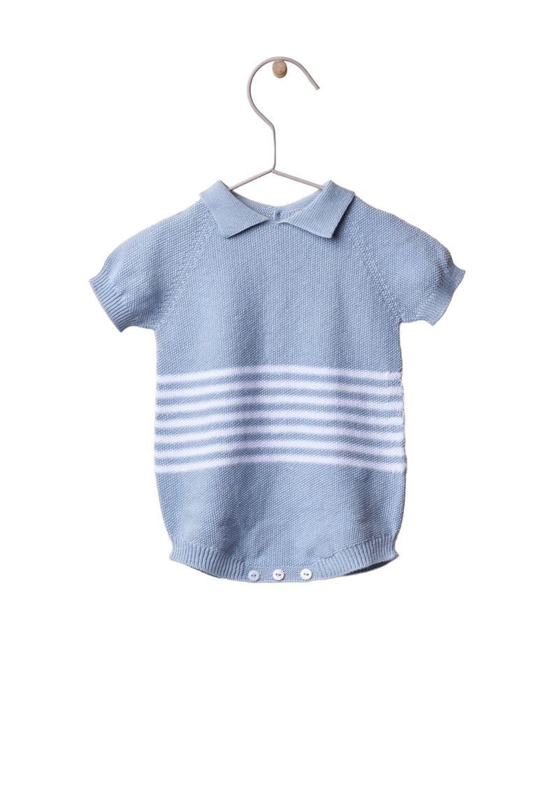 Short sleeved shortie knitted in cotton | LITTLE LOVE - WEDOBLE