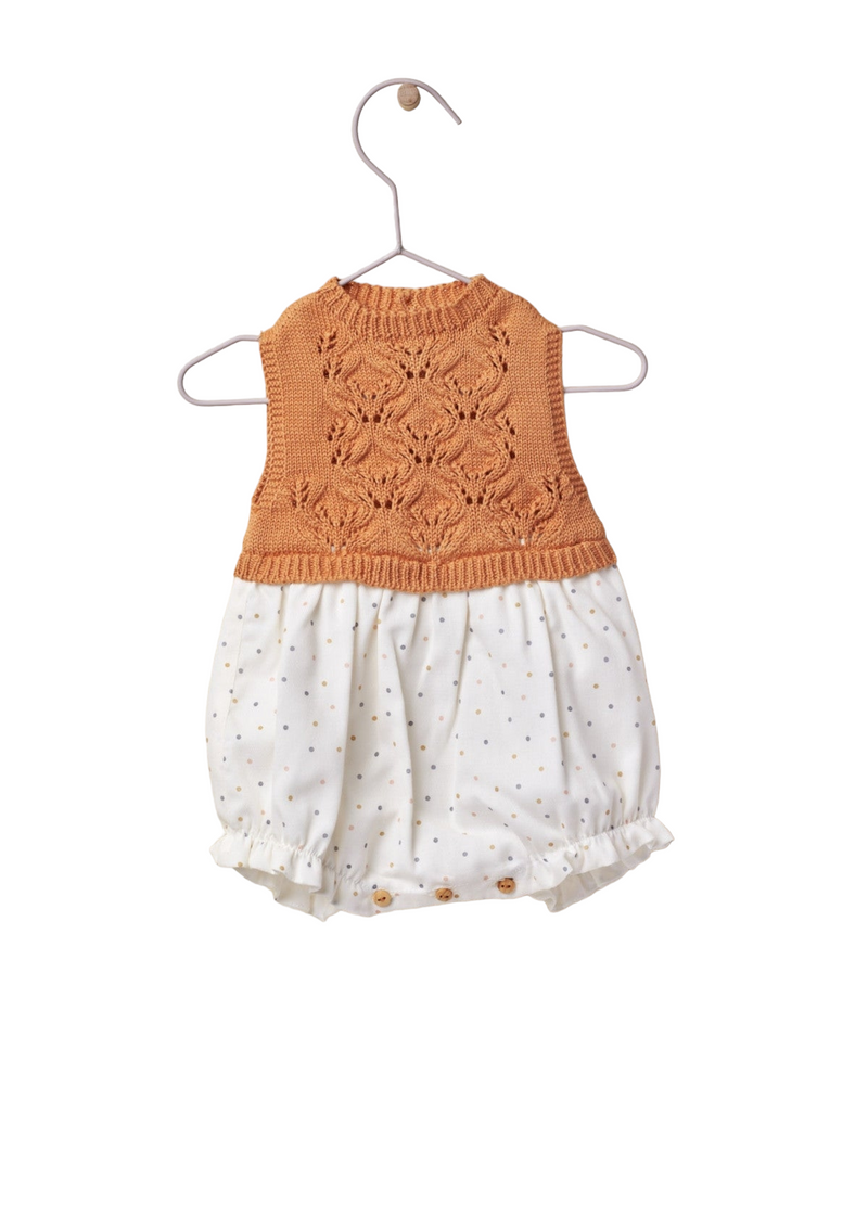 Knitted shortie with organic cotton fabric | NAMIB DESERT - WEDOBLE