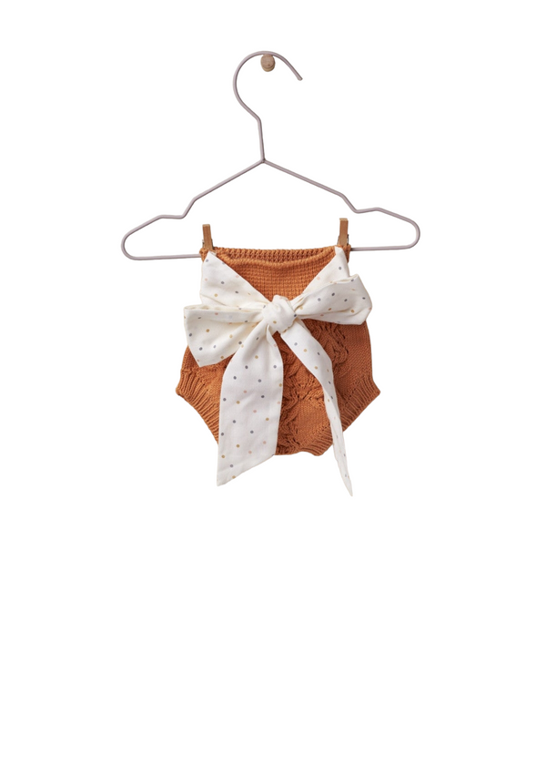 Bloomer knitted in cotton with ribbon | NAMIB DESERT - WEDOBLE