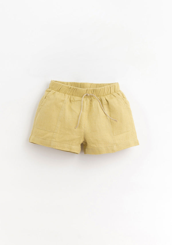 Linen shorts with decorative drawstring | Organic Care - PLAYUP