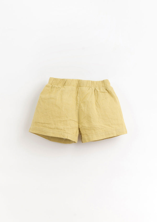 Linen shorts with decorative drawstring | Organic Care - PLAYUP