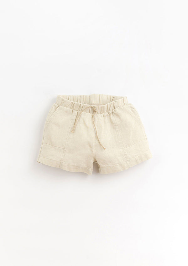 Linen shorts with decorative drawstring | Organic Care - PLAYUP