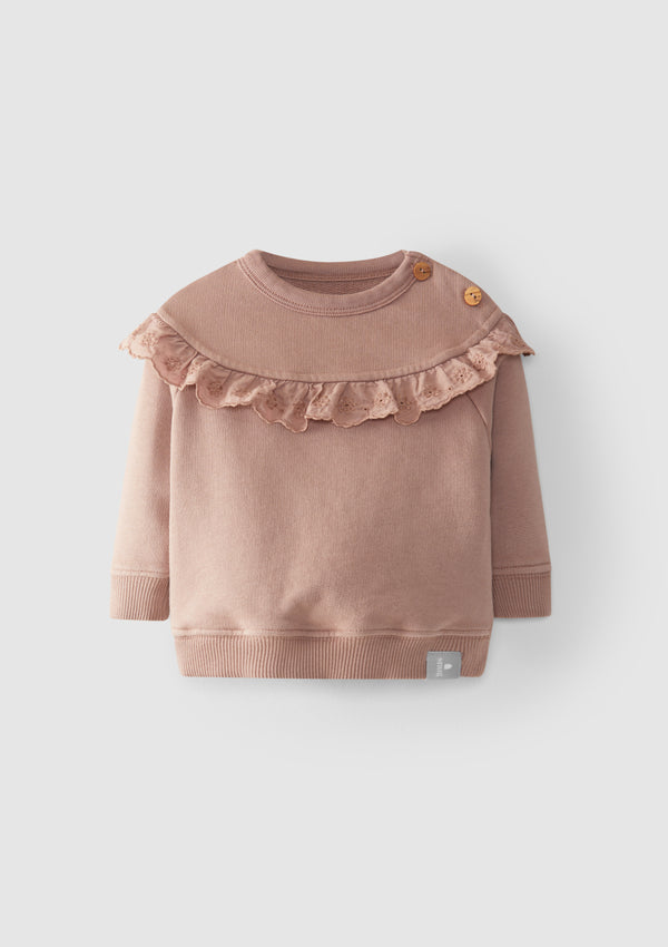 Sweater in plush with ruffle - SNUG