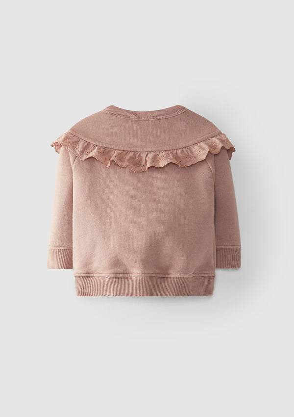 Sweater in plush with ruffle - SNUG