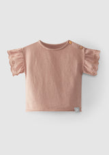 T-shirt sleeves with embroidered ruffle - SNUG