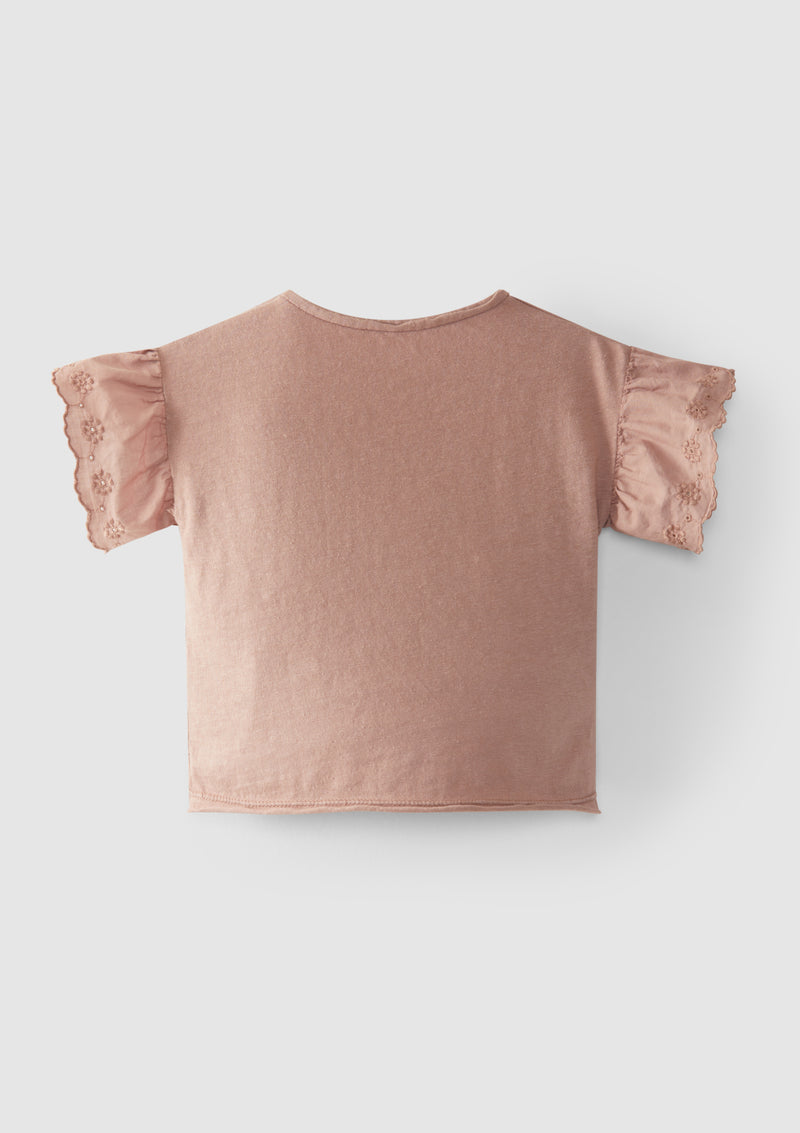 T-shirt sleeves with embroidered ruffle - SNUG