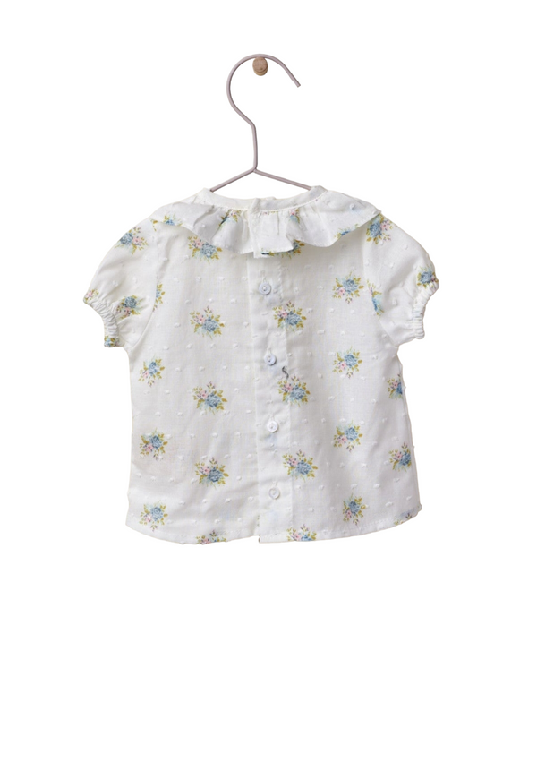 Blouse with flower print | LITTLE LOVE - WEDOBLE